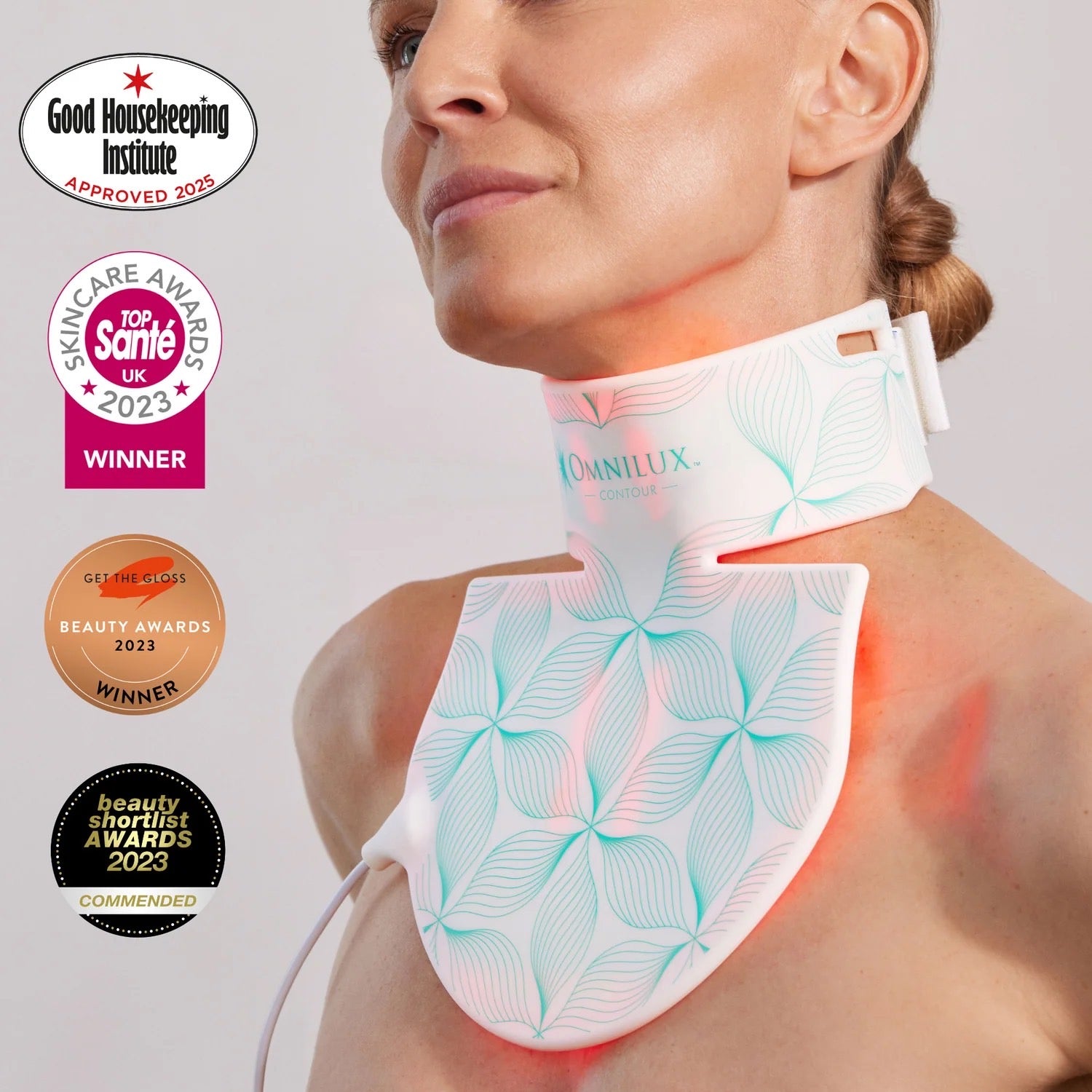 Omnilux Contour Neck Décolleté LED Mask + Bonus Ampoules